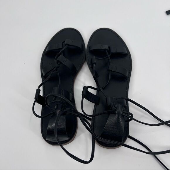 Madewell Sandals Black Leather Size 7.5 - Picture 9 of 11